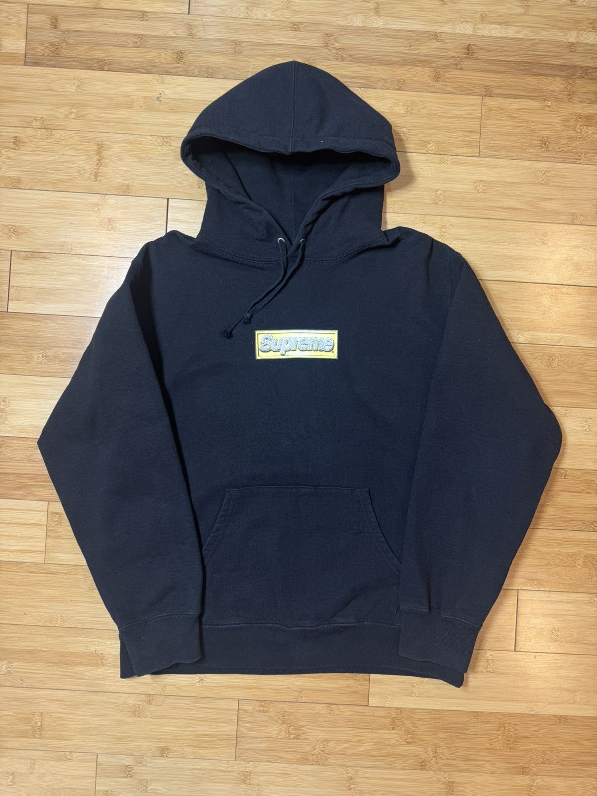 Supreme BLING　Box Logo　ダークネイビー 　XL　希少 Bling Box Logo Hooded Sweatshirt ネイビー M 【公式通販】