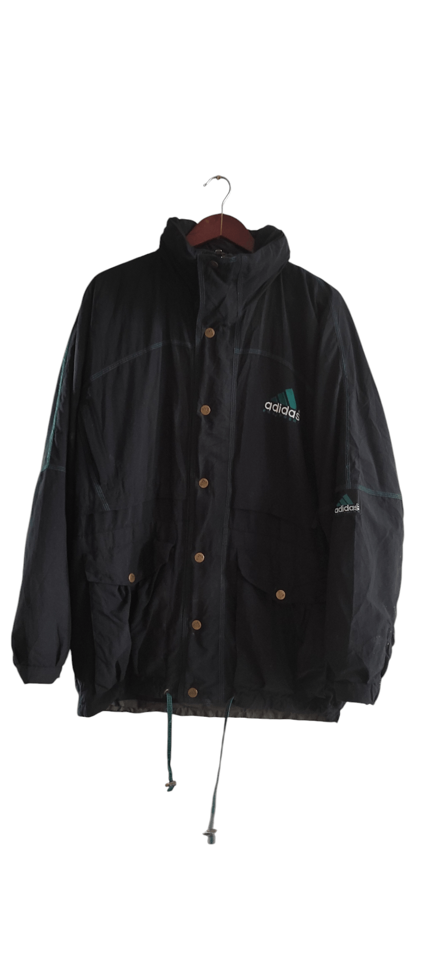 Adidas × Vintage 80s Adidas Equipment Fleece Lined Jacket Men's Hoodie Size US L / EU 52-54 / 3 - 2 Thumbnail