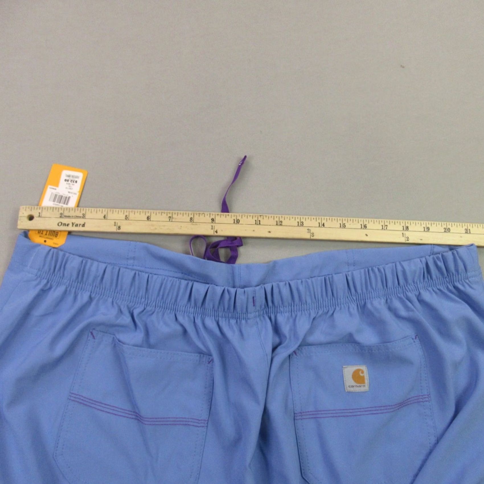 Carhartt Carhartt Pants Womens 3XL Blue Women Lightweight Straight Leg Drawstring Flex Force Size 40" / US 18 - 7 Thumbnail