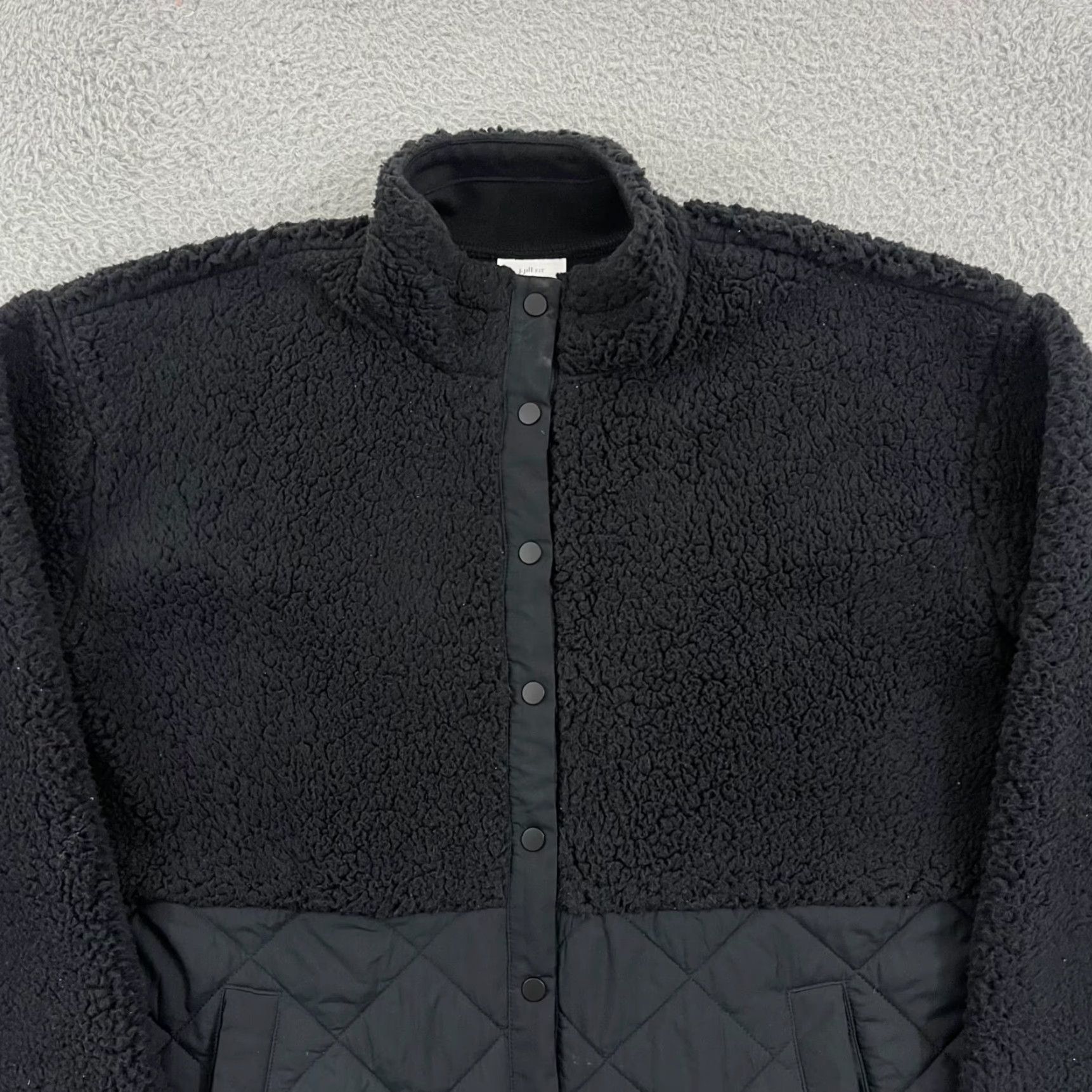 J. Jill J. Jill Fit Jacket Womens Medium Black Snap Activewear Fleece Outdoor Pocket Size M / US 6-8 / IT 42-44 - 3 Thumbnail