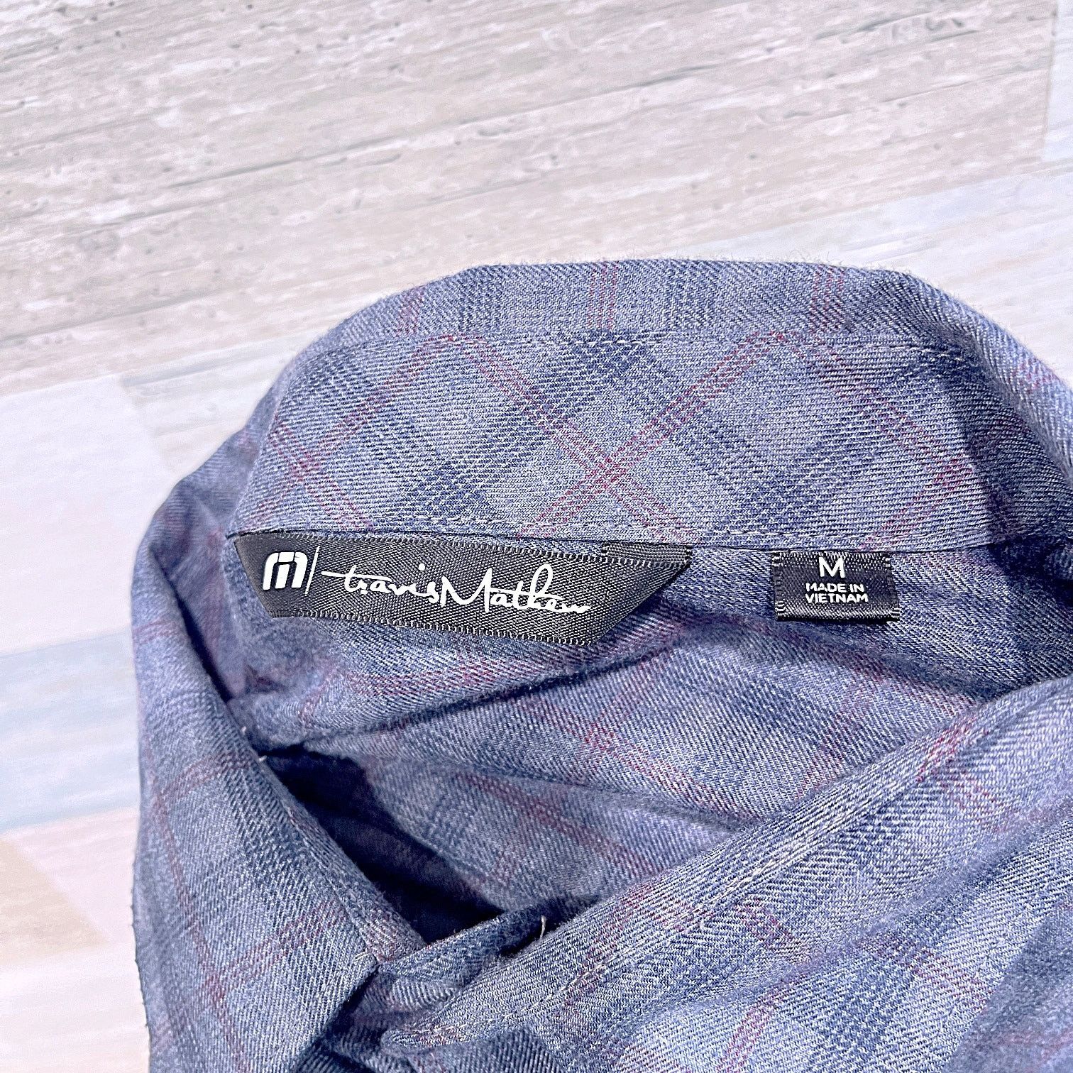 TravisMathew Travis Mathew Cloud Flannel Shirt Gray Plaid Mens Medium Size US M / EU 48-50 / 2 - 5 Thumbnail