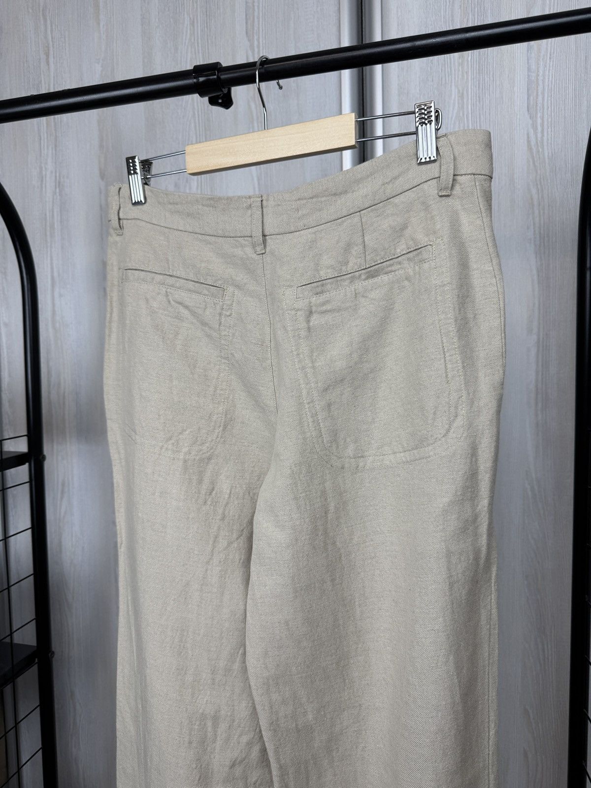 A.P.C. A.P.C linen cotton blend women’s casual beige pants size 42 Size 30" / US 8 / IT 44 - 9 Thumbnail