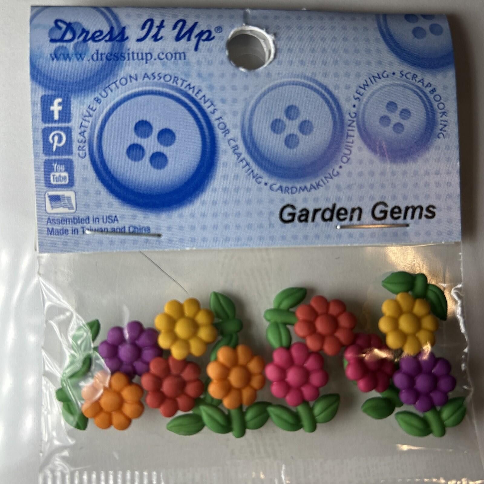 Other Dress it up Garden Gems Shank Buttons 10pcs Flowers Leaves Size ONE SIZE - 2 Thumbnail