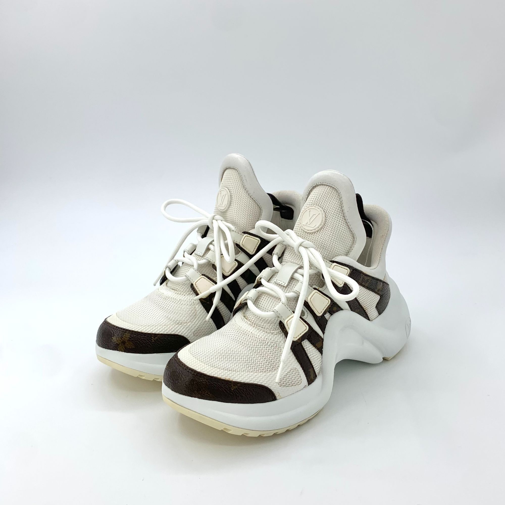 Louis Vuitton Louis Vuitton Archlight Womens Sneakers White/Brown Monogram Size US 5.5 / IT 35.5 - 1 Thumbnail