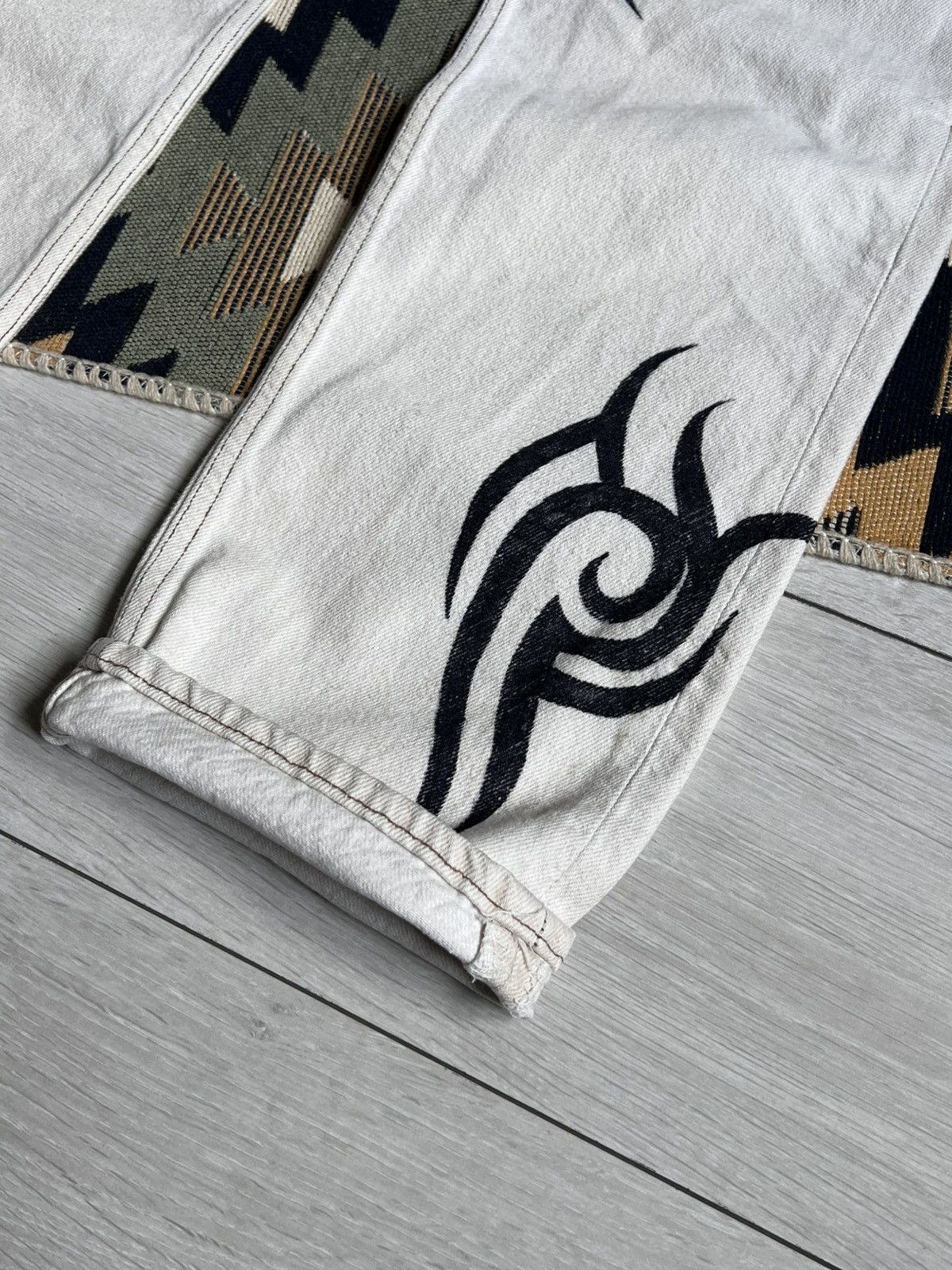 Levi's Vintage U.S.A Levi’s Custom Handmade Tribal Jeans Size US 32 / EU 48 - 8 Thumbnail