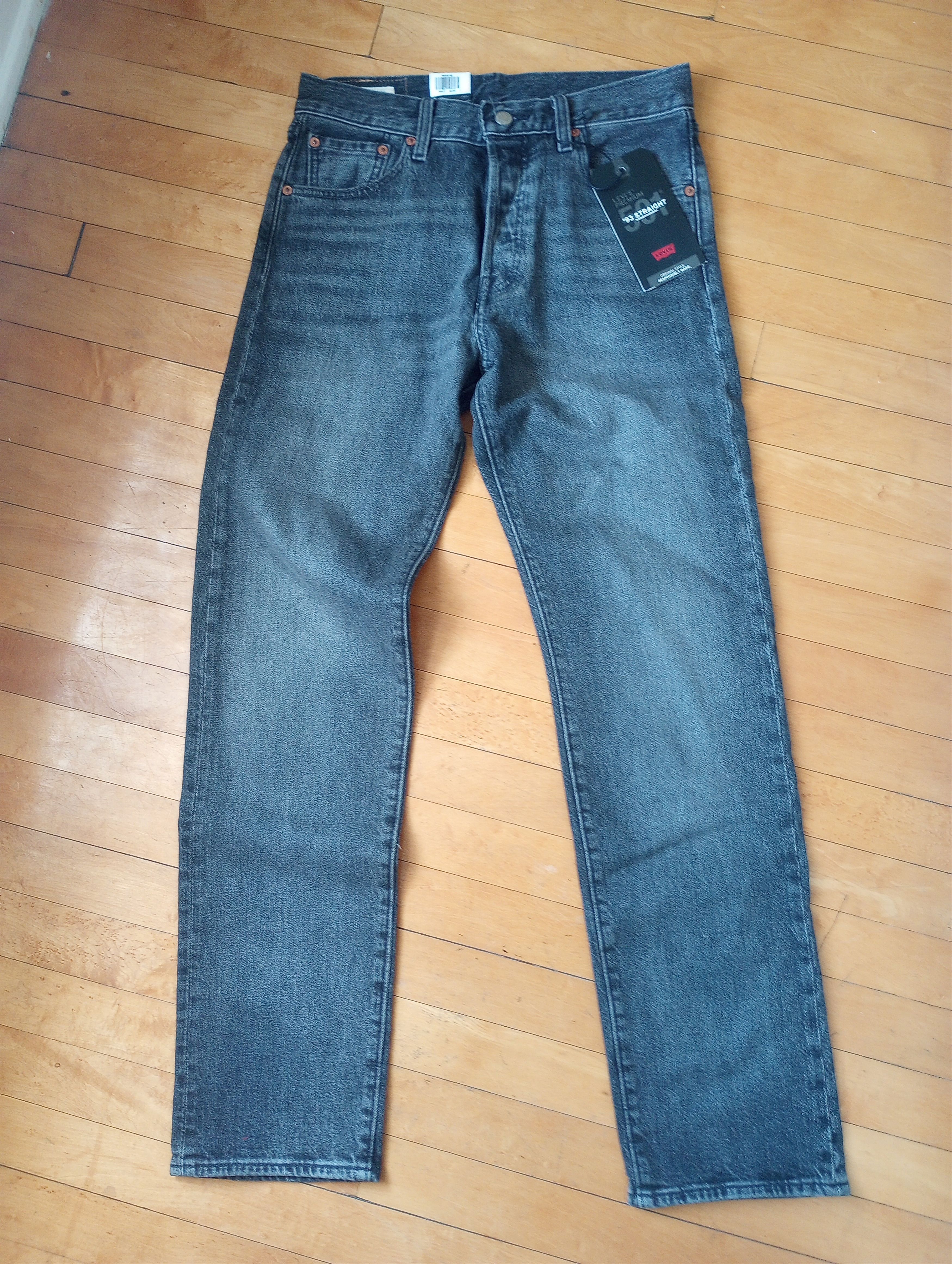 Levi's Levi's Premium '93 Straight Stretch 501 Jeans 29x32 Size US 29 - 1 Thumbnail