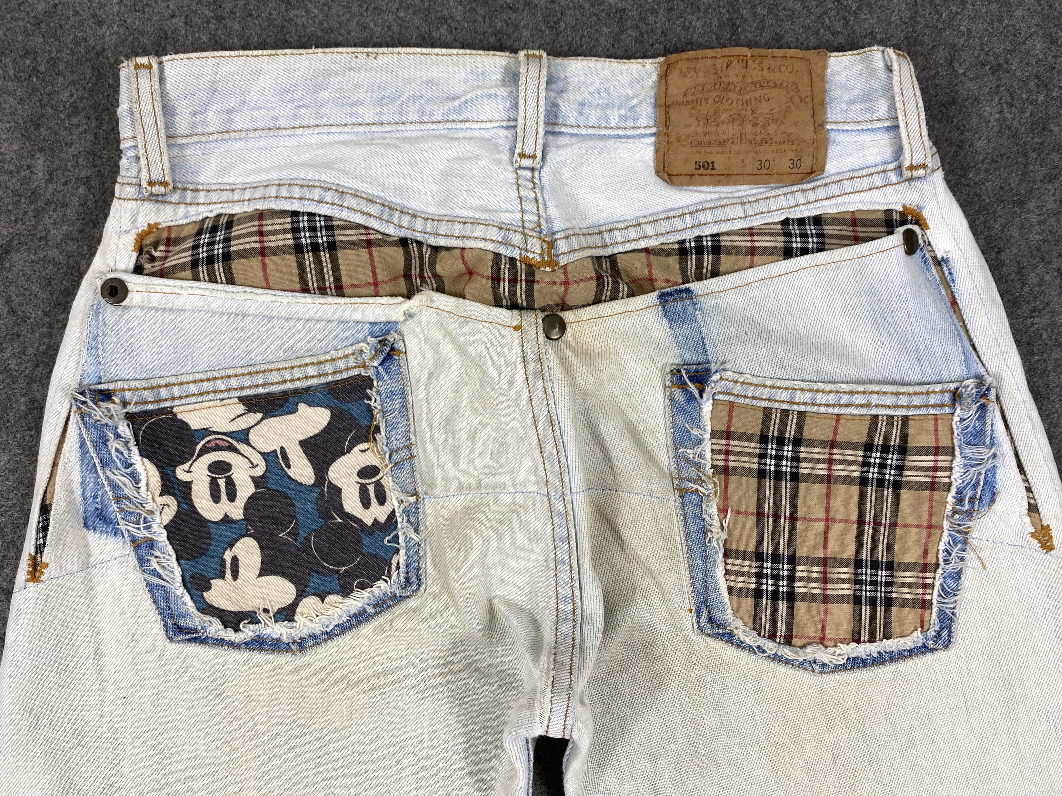 Levi's Light Blue Vintage Levis 501 Patchwork Jeans 29x28.5-JN3116 Size US 29 - 4 Thumbnail