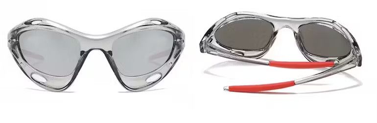 Jewelry Clear Dystopian Sunglasses Retro Cyber Punk Archive Cosplay Size ONE SIZE - 3 Thumbnail