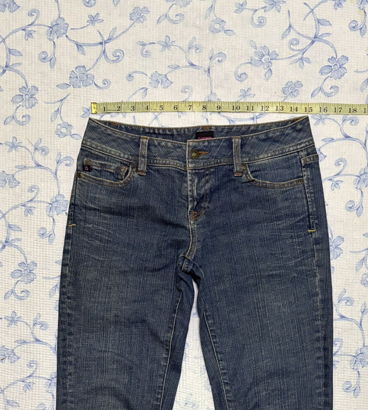 XOXO XOXO Streetwear Jeans Low Flared Denim Size US 31 - 3 Thumbnail