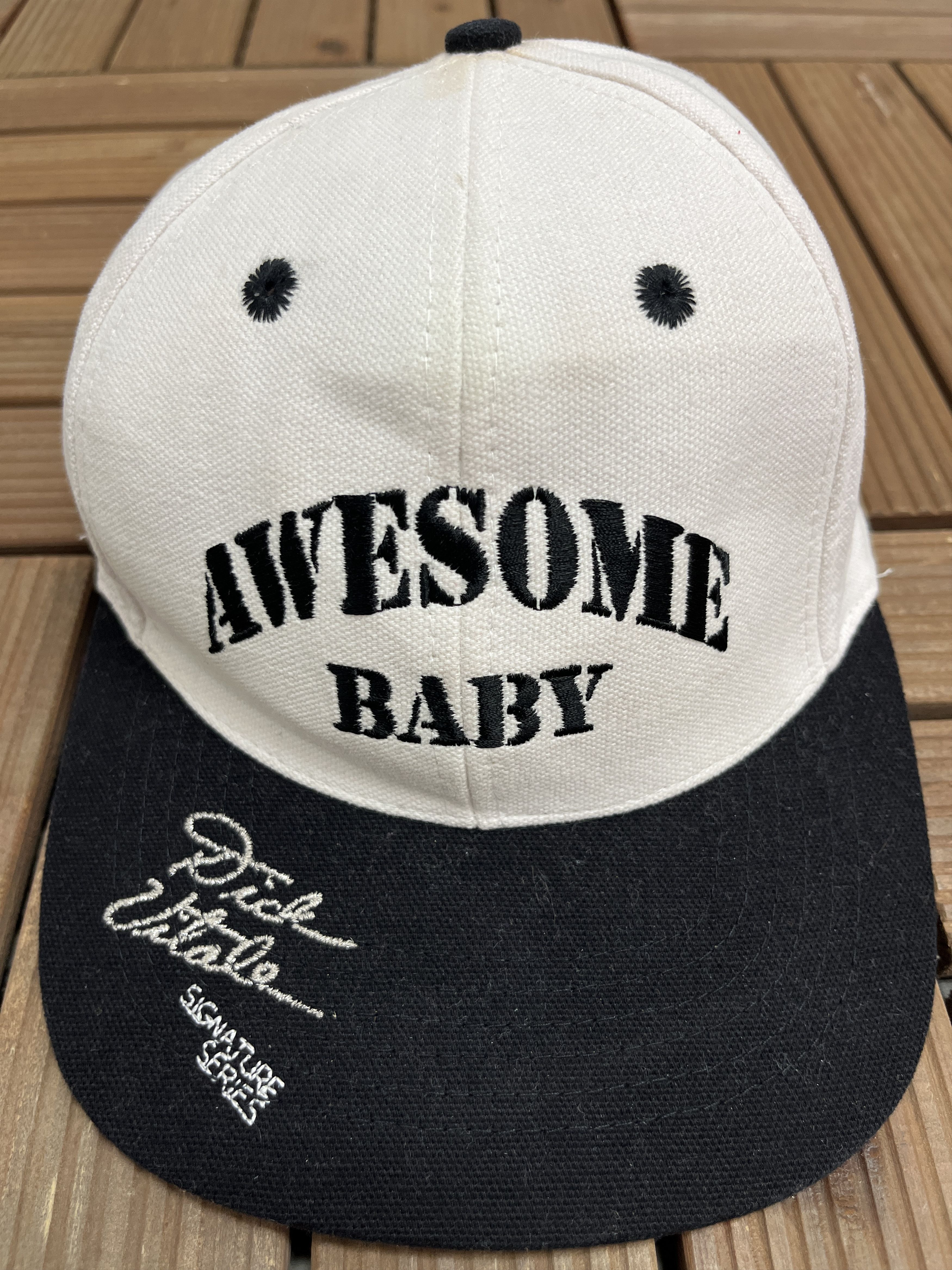 Vintage Dick Vitale's Awesome Baby Vintage White Hat Cap Size ONE SIZE - 3 Thumbnail