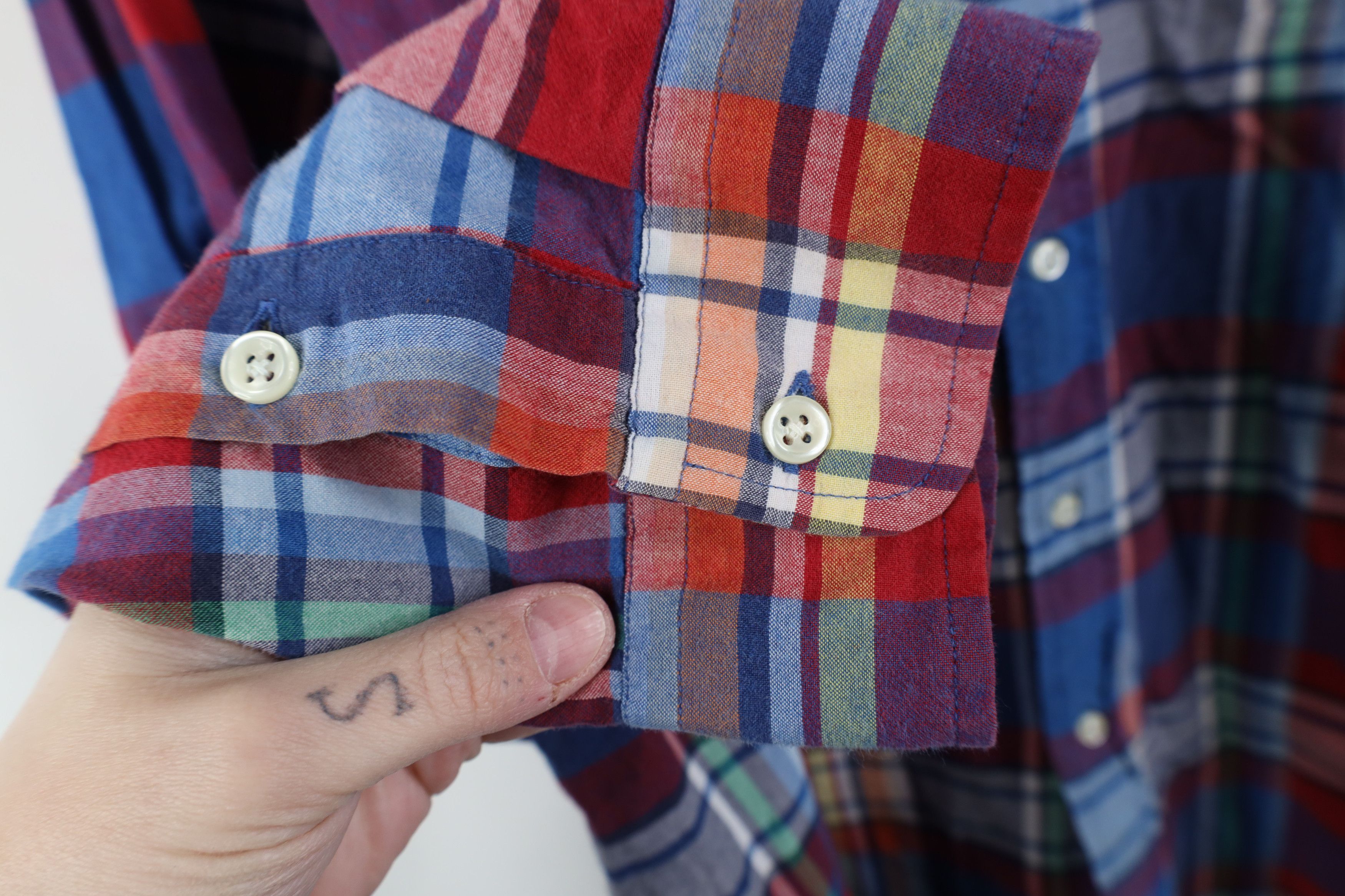Ralph Lauren Vintage 90s Ralph Lauren Madras Plaid Button Shirt Rainbow Size US XXL / EU 58 / 5 - 6 Thumbnail