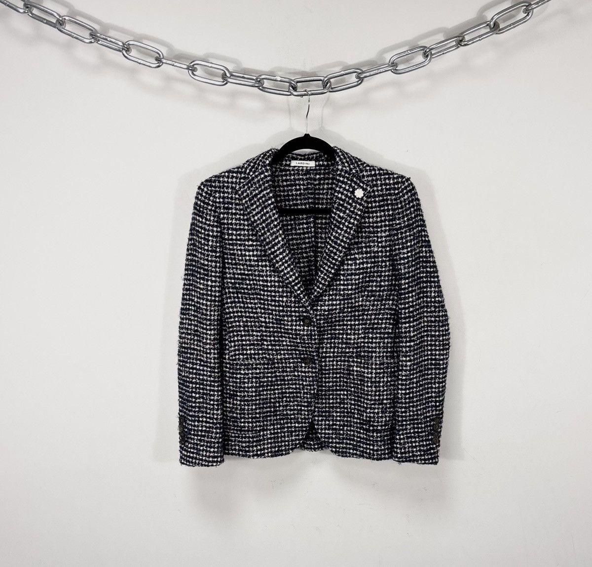 Lardini Lardini Women’s Boucle Tweed Blazer Jacket Textured Wool Size S / US 4 / IT 40 - 1 Thumbnail