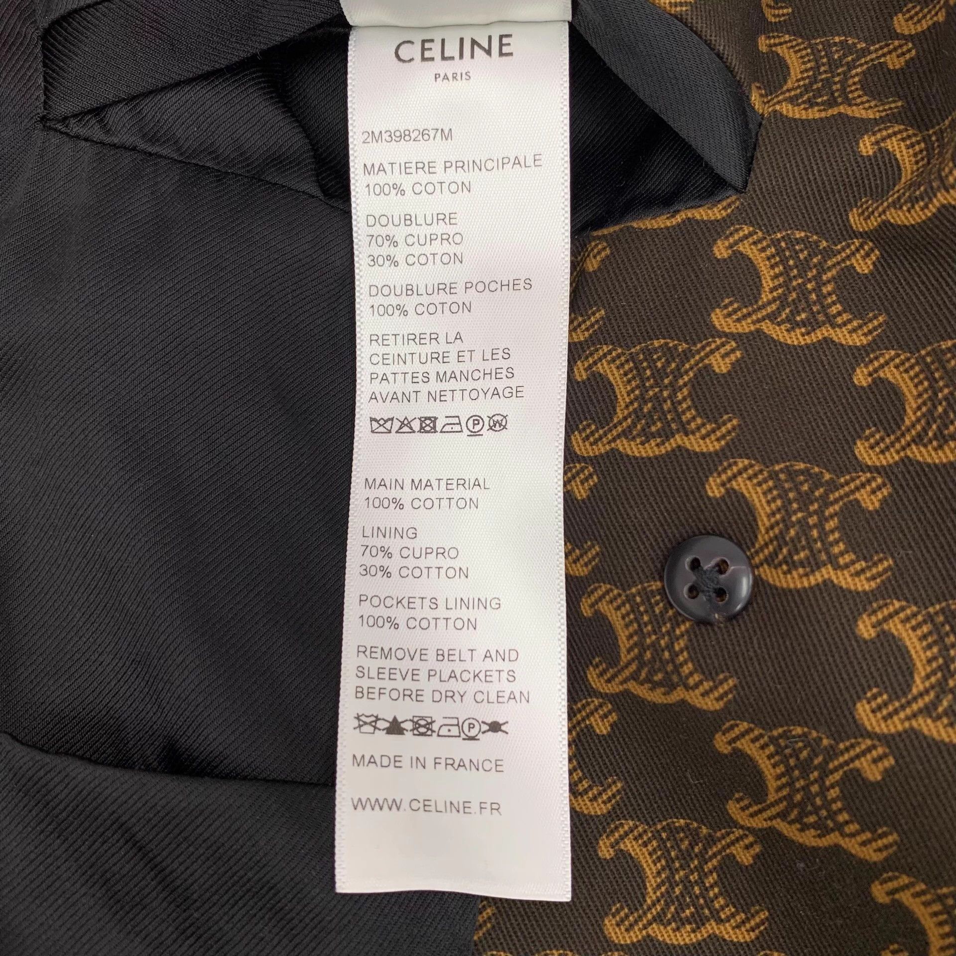 Celine KW0961 Celine Brown Monogram Trench Coat Size XS / US 0-2 / IT 36-38 - 6 Thumbnail