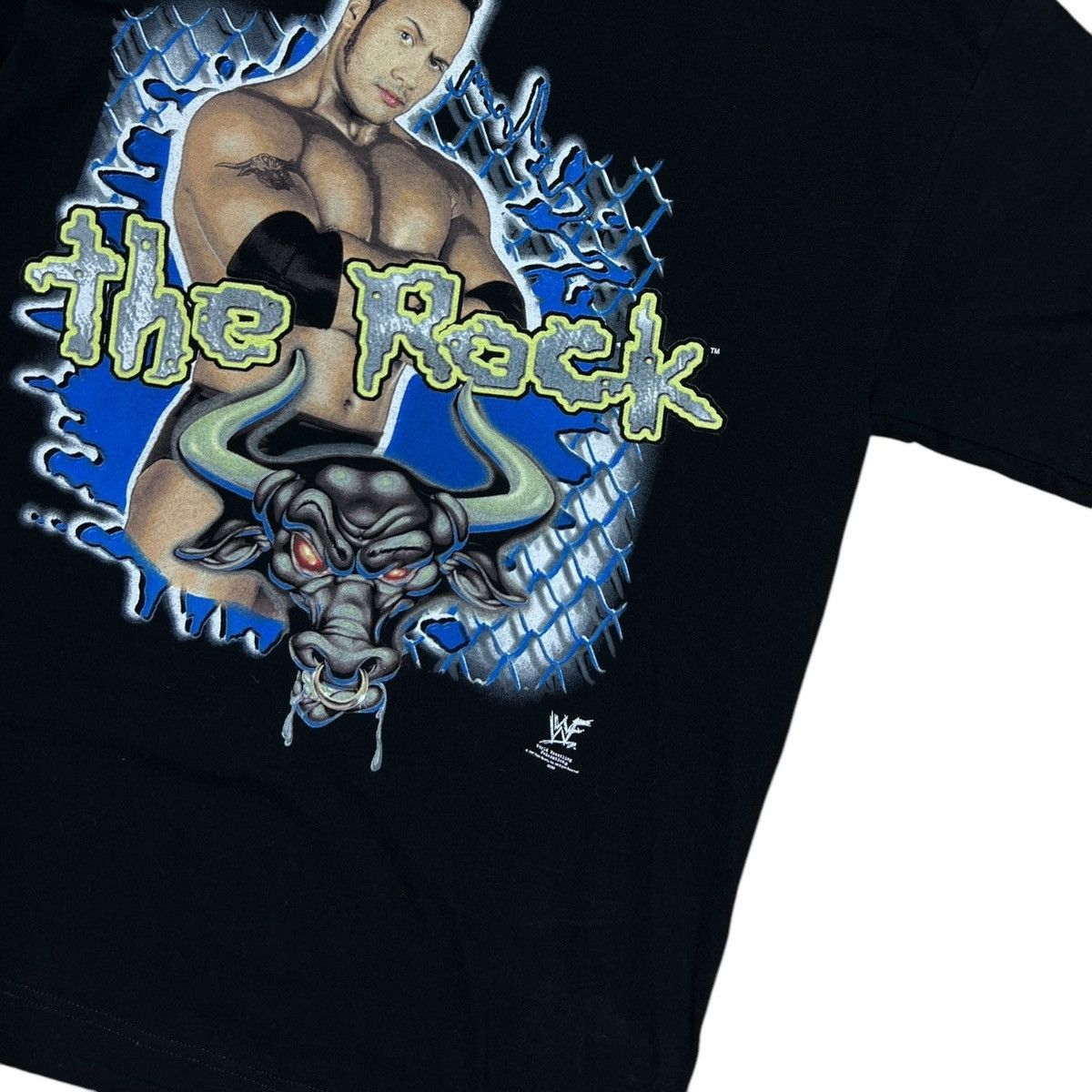 WWE 1999 WWF THE ROCK HARDCORE WRESTLER Size US XL / EU 56 / 4 - 3 Thumbnail