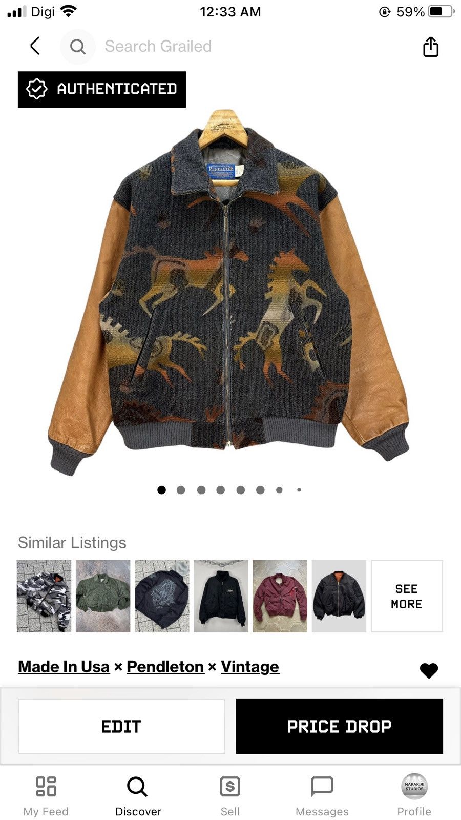 Pendleton VINTAGE PENDLETON MADE IN USA WOOL LEATHER JACKET #8915 Size US M / EU 48-50 / 2 - 16 Thumbnail