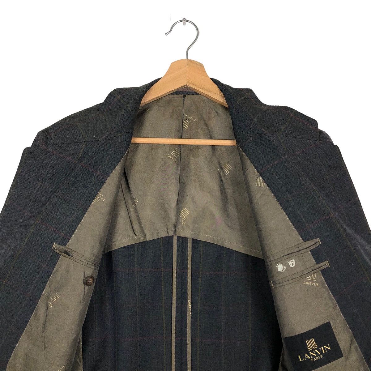 Japanese Brand 🔥Rich Black - Double Breast Coats Jacket Lanvin Paris Size US M / EU 48-50 / 2 - 11 Thumbnail