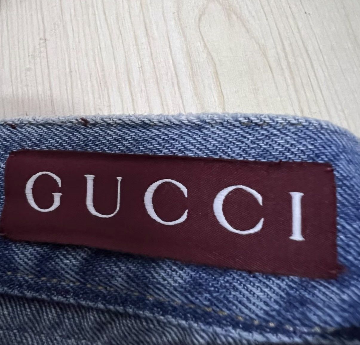 Gucci Gucci 25 Washed Denim Straight-Leg Pants J41 Size 25" / US 0 / IT 36 - 3 Thumbnail