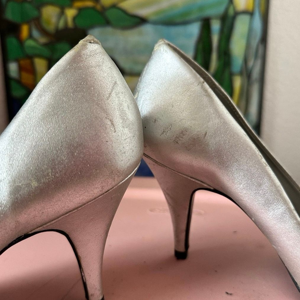 Other almettos footwear silver pointed heels Size US 8 / IT 38 - 2 Thumbnail