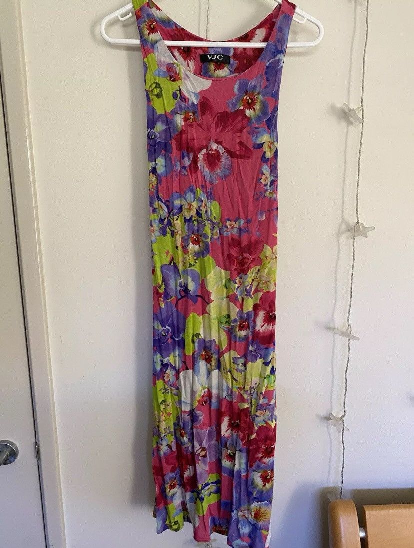 Versace Jeans Couture Versace jeans couture multicoloured floral midi dress size 8 Size S / US 4 / IT 40 - 1 Thumbnail