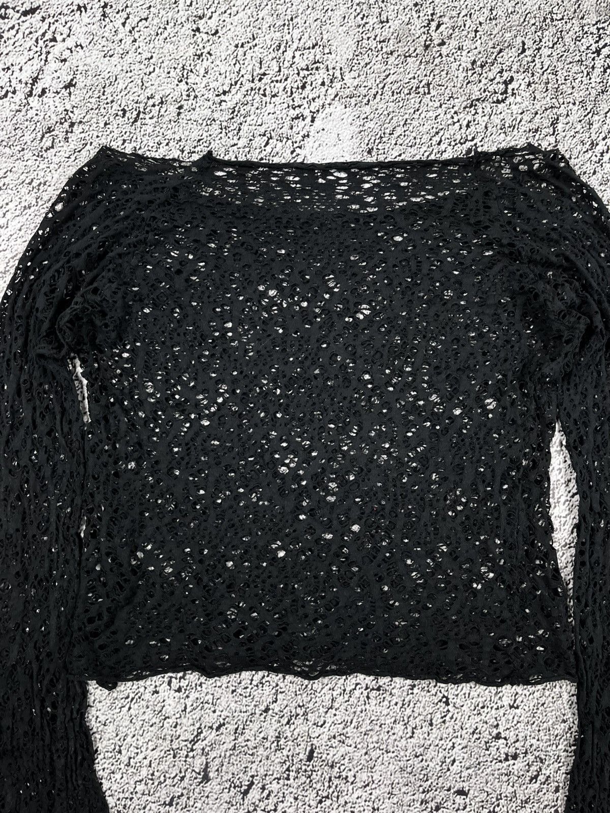 Vintage Vintage Y2K spider mesh shoulder avantgarde longsleeve Size M / US 6-8 / IT 42-44 - 10 Thumbnail