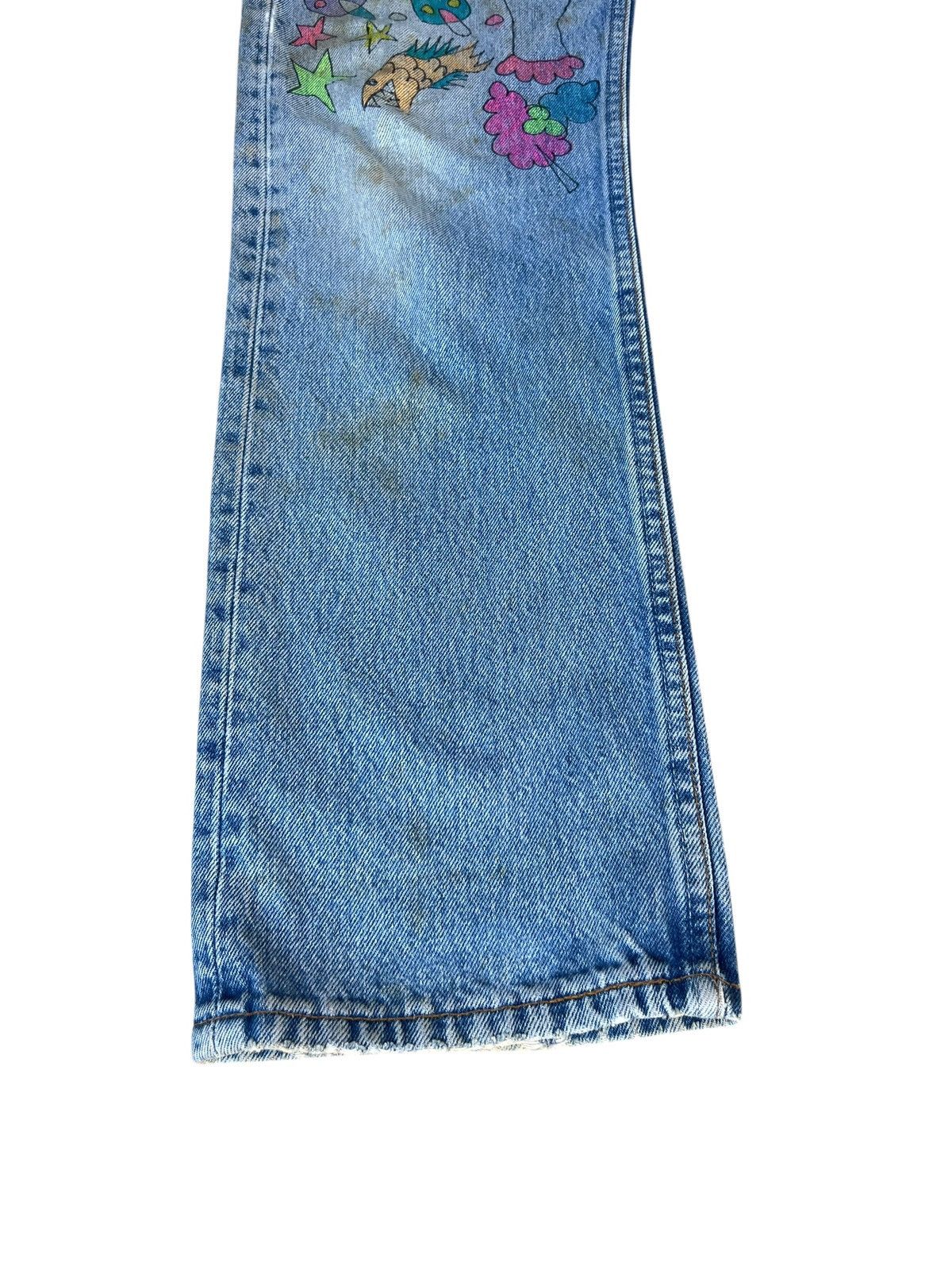 Levi's Vintage 1996 Levi’s 501 X Aditi Art Dirty Denim Jeans Size US 29 - 10 Thumbnail