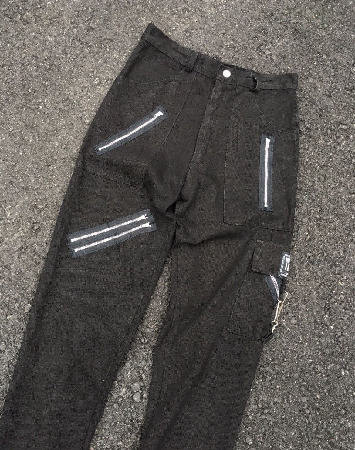 If Six Was Nine × Issey Miyake × Tornado Mart 💥Insane 90s Style Bondage Multi Pocket Zipper Pants Size US 30 / EU 46 - 2 Thumbnail