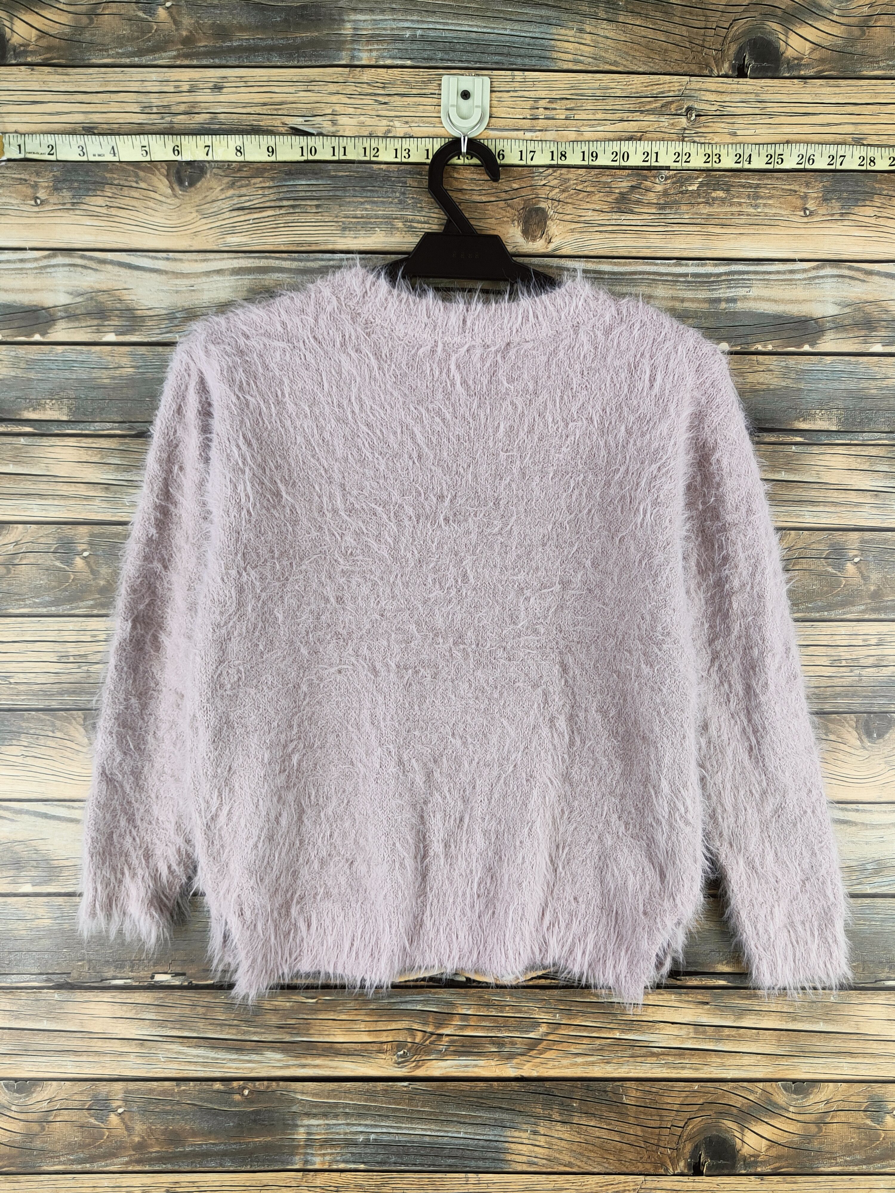 Japanese Brand DL Khalita Light Purple Fur Mohair Knitwear #46-547 Size S / US 4 / IT 40 - 7 Thumbnail