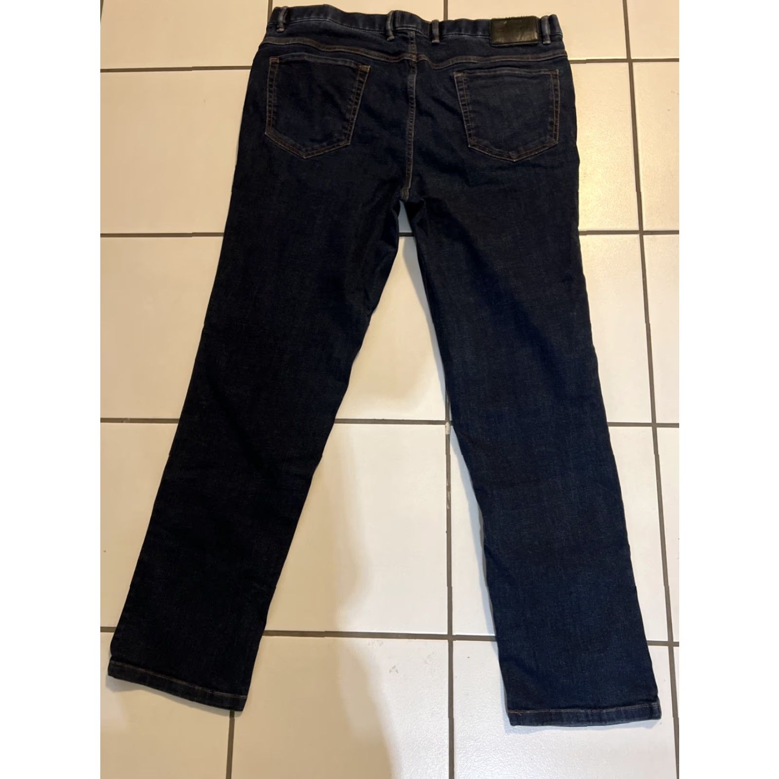 Vintage Hiltl Dude Jeans 40x33 Blue Dark Wash Straight Leg Mens Size US 40 / EU 56 - 2 Thumbnail