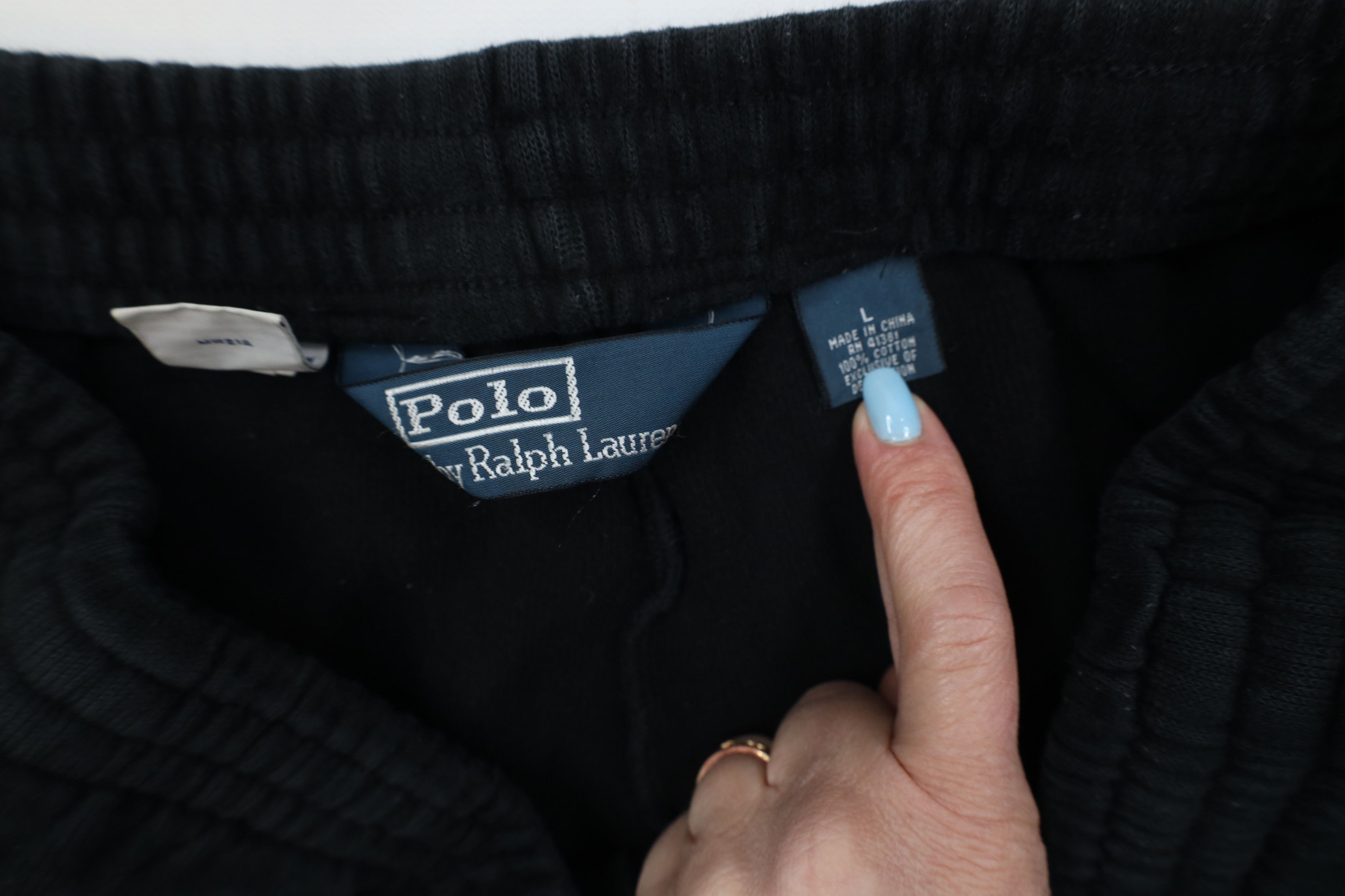 Polo Ralph Lauren Vintage 90s Ralph Lauren Ribbed Knit Wide Leg Sweatpants Size US 36 / EU 52 - 10 Thumbnail