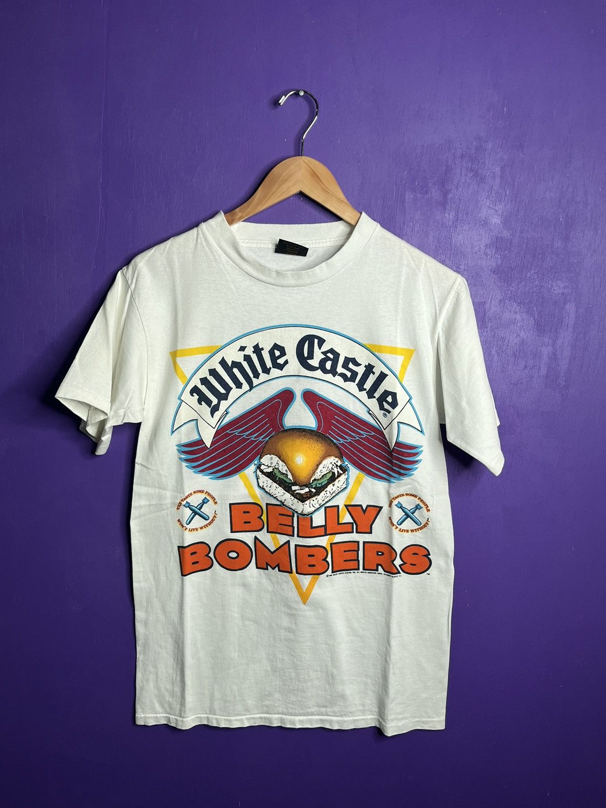 Vintage 90s White Castle belly bombers promo t-shirt