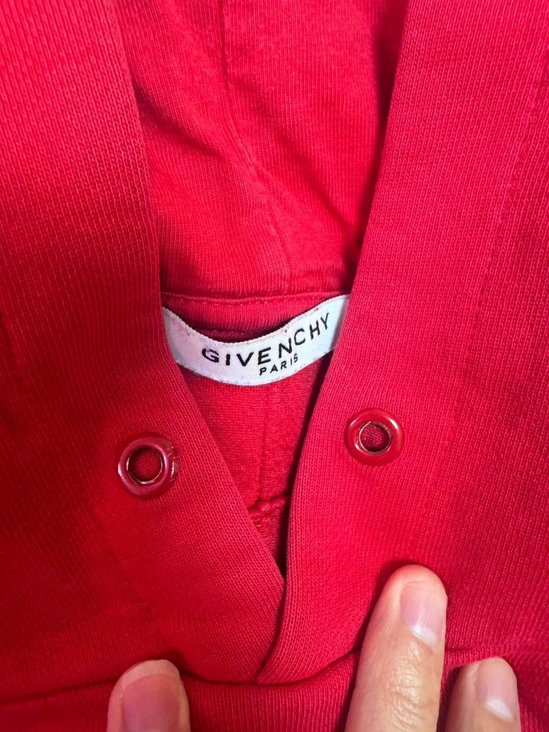 Givenchy Givenchy Ripped Hoodie True Red Very White Oversize Size US L / EU 52-54 / 3 - 2 Thumbnail