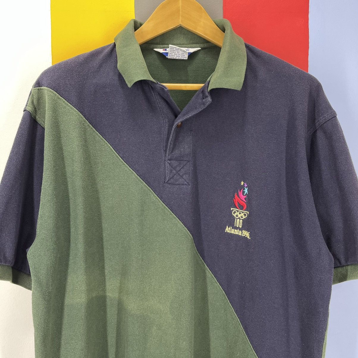 Champion 1996 OLMYPIC ATLANTA by CHAMPION Polo T Shirt #2026/14 Size US L / EU 52-54 / 3 - 2 Thumbnail