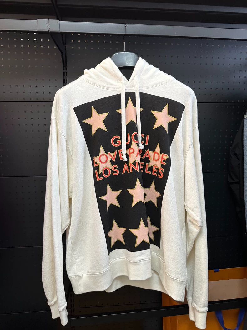 Gucci Gucci Hooded Sweatshirt with Star Print - dmc Size US M / EU 48-50 / 2 - 1 Thumbnail