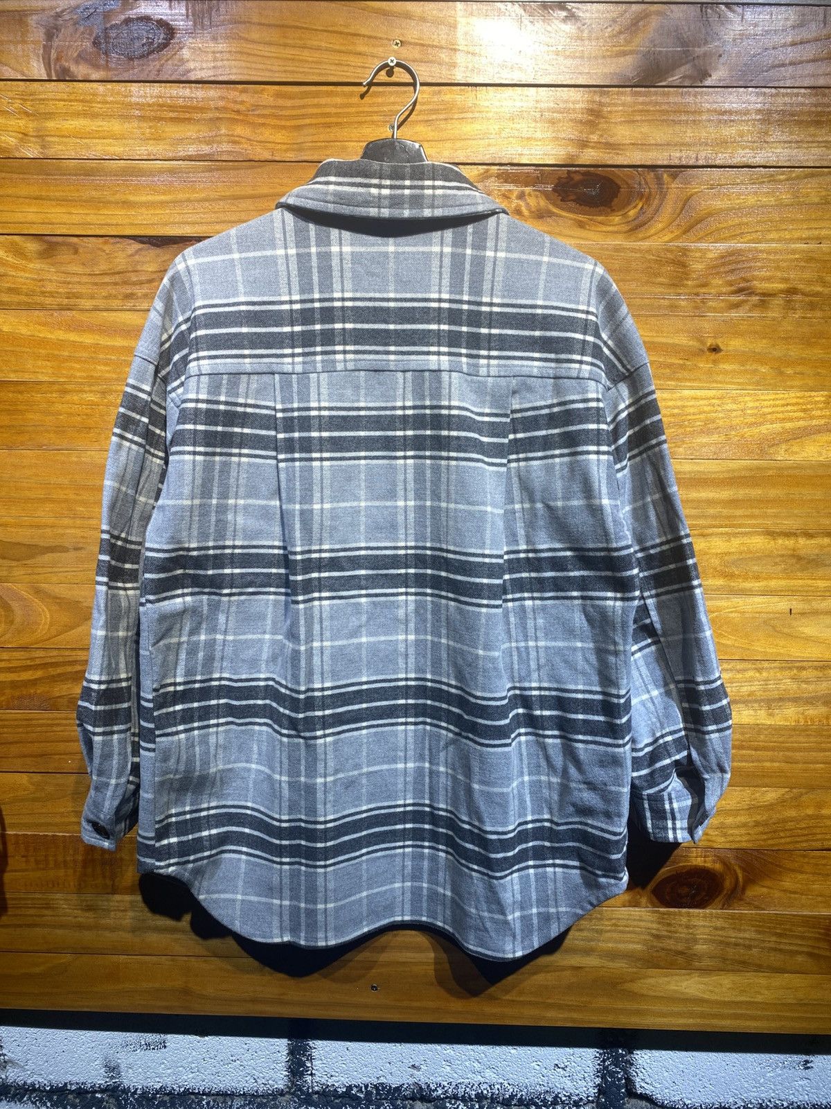 GU Vintage-Inspired GU Gray Plaid Flannel Shirt Jacket Unisex Size US M / EU 48-50 / 2 - 6 Thumbnail