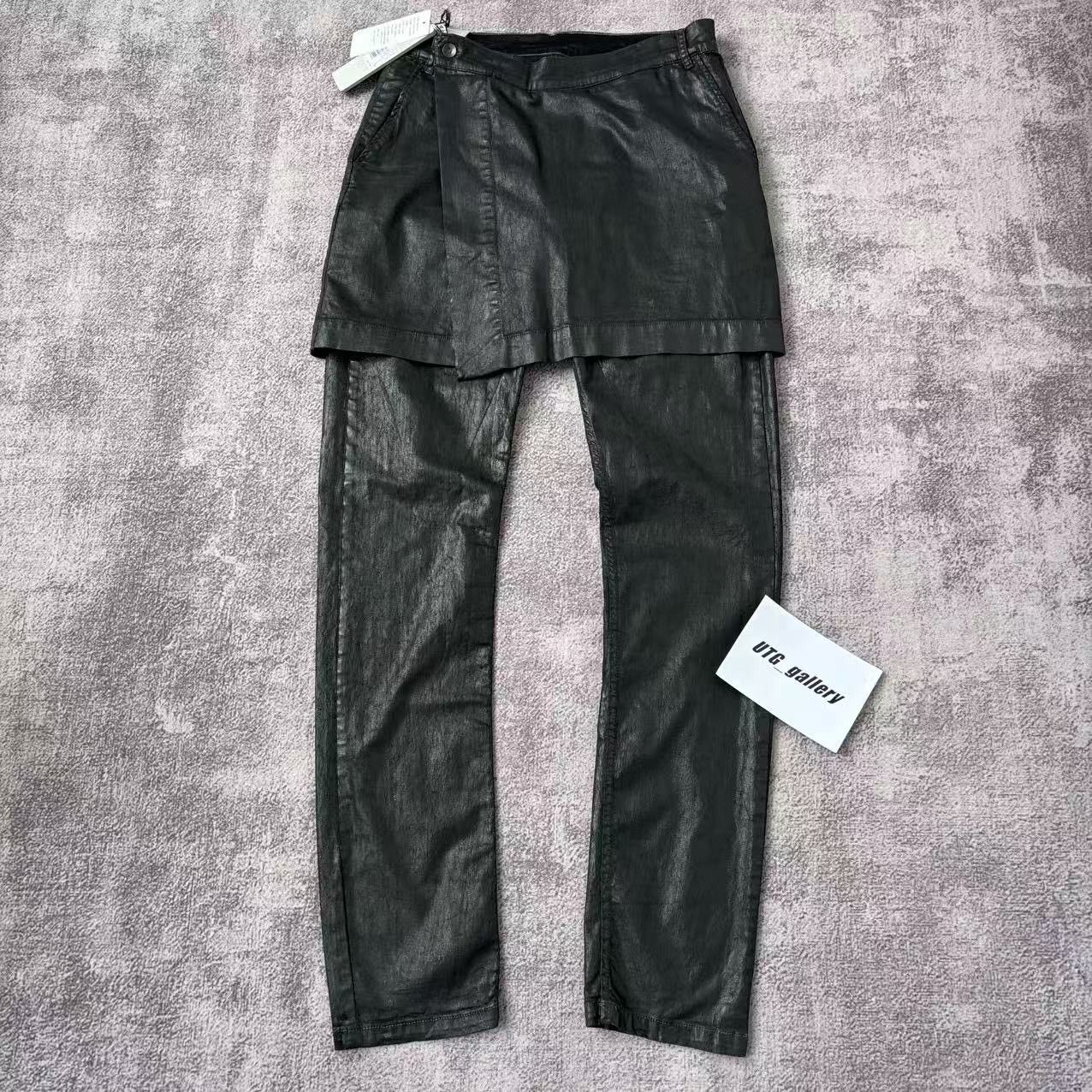 Rick Owens Drkshdw Rick Owens DRKSHDW Waxed Kilted Detroit Denim Jeans *NWTG Size US 34 / EU 50 - 1 Thumbnail