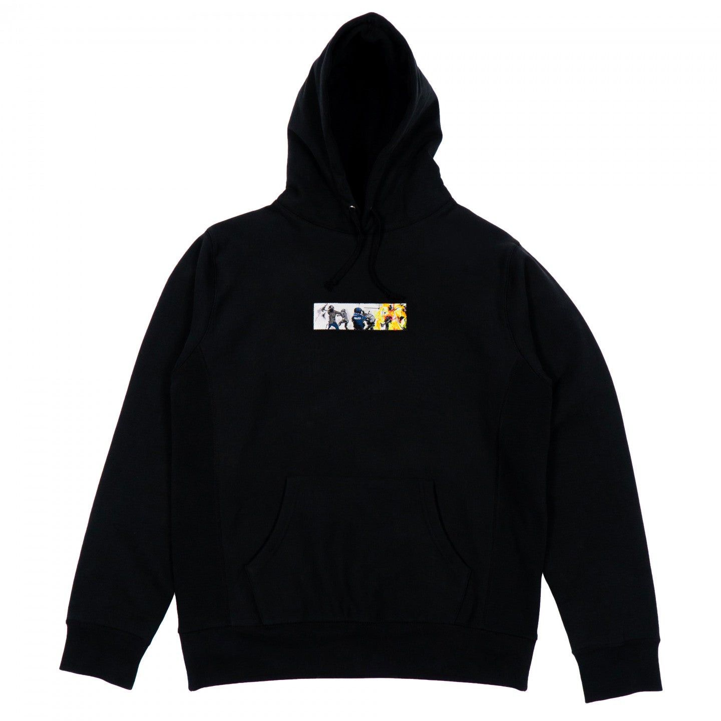 image of Derschutze "polizei" Hoodie in Black, Men's (Size Small)