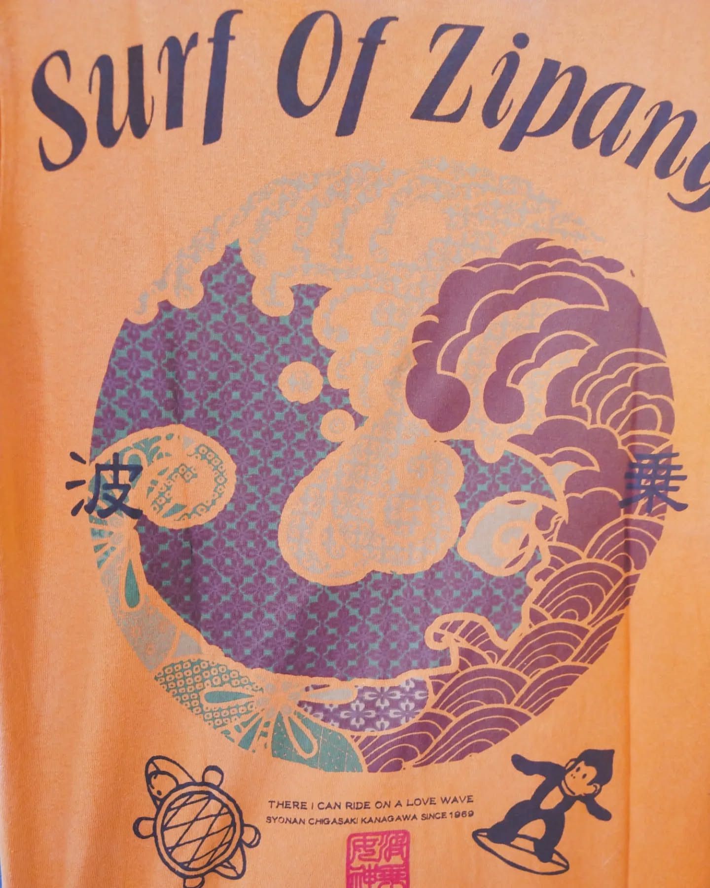 Vintage Surf of Zipang Goddess Big Print Orange Tees Size US M / EU 48-50 / 2 - 2 Thumbnail