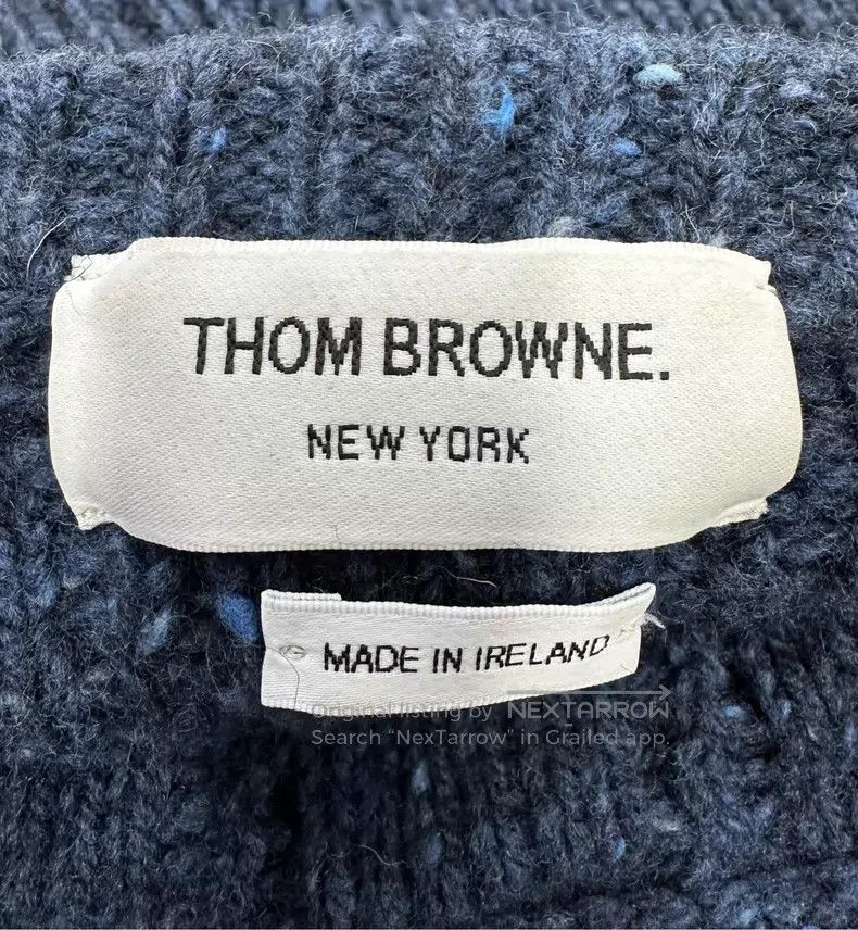 Thom Browne Thom Browne Dark blue classic four-striped knit sweater Size US XL / EU 56 / 4 - 3 Thumbnail