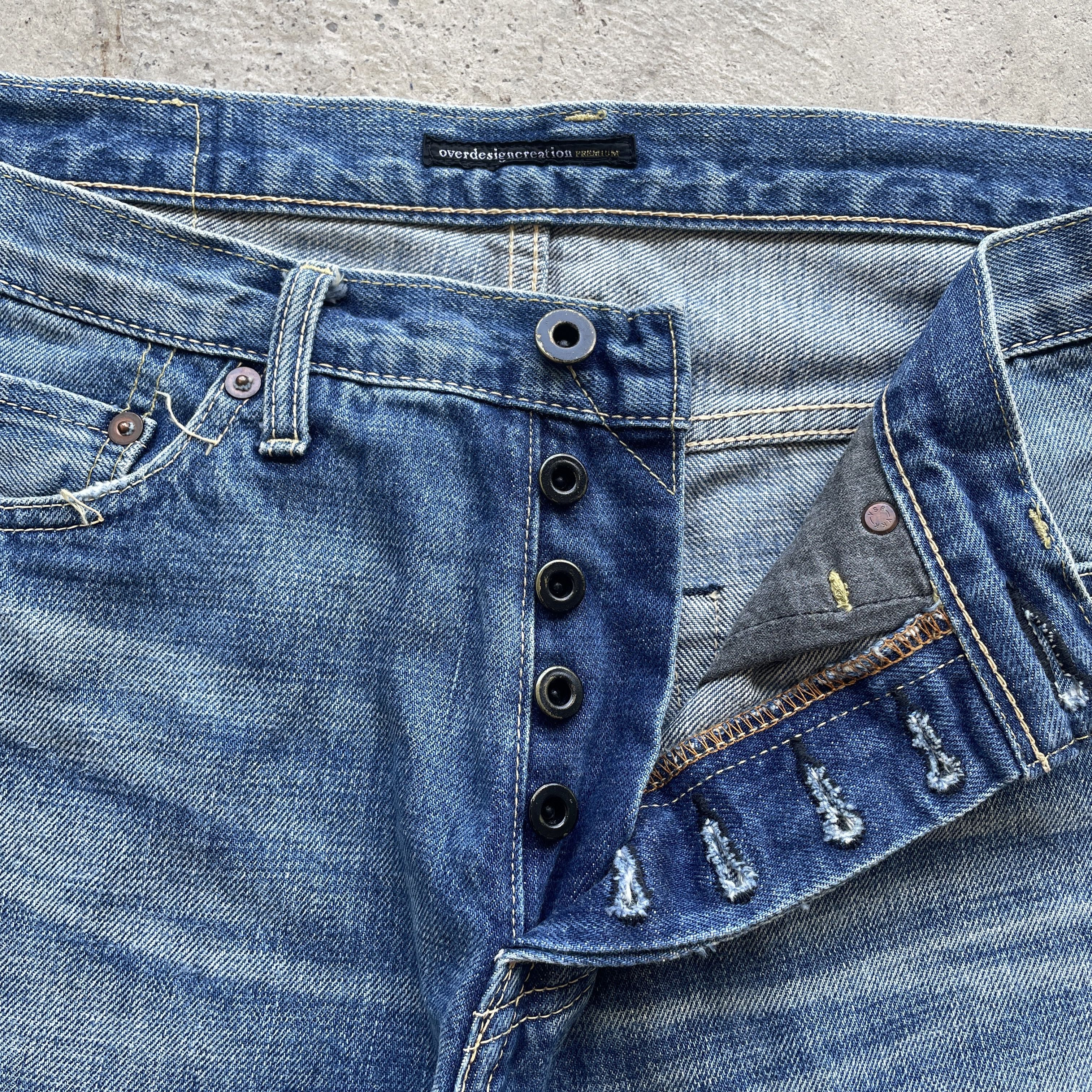 Japanese Brand W32 VINTAGE JAPANESE DISTRESSED SELVEDGE JEANS FADED PANTS Size US 32 / EU 48 - 7 Thumbnail