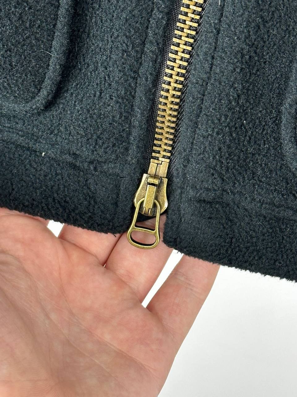 Polo Ralph Lauren × Vintage Vintage 90s Polo Fleece Full Zip Leather Trim Jacket Size US L / EU 52-54 / 3 - 9 Thumbnail