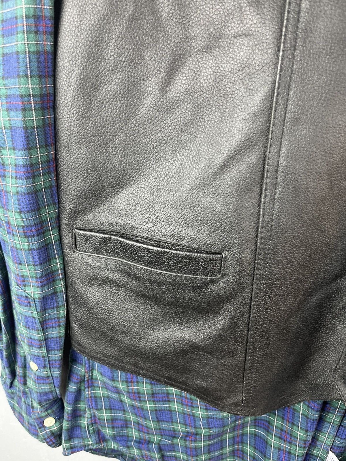 Schott Schott style leather vest 90s Size US L / EU 52-54 / 3 - 4 Thumbnail