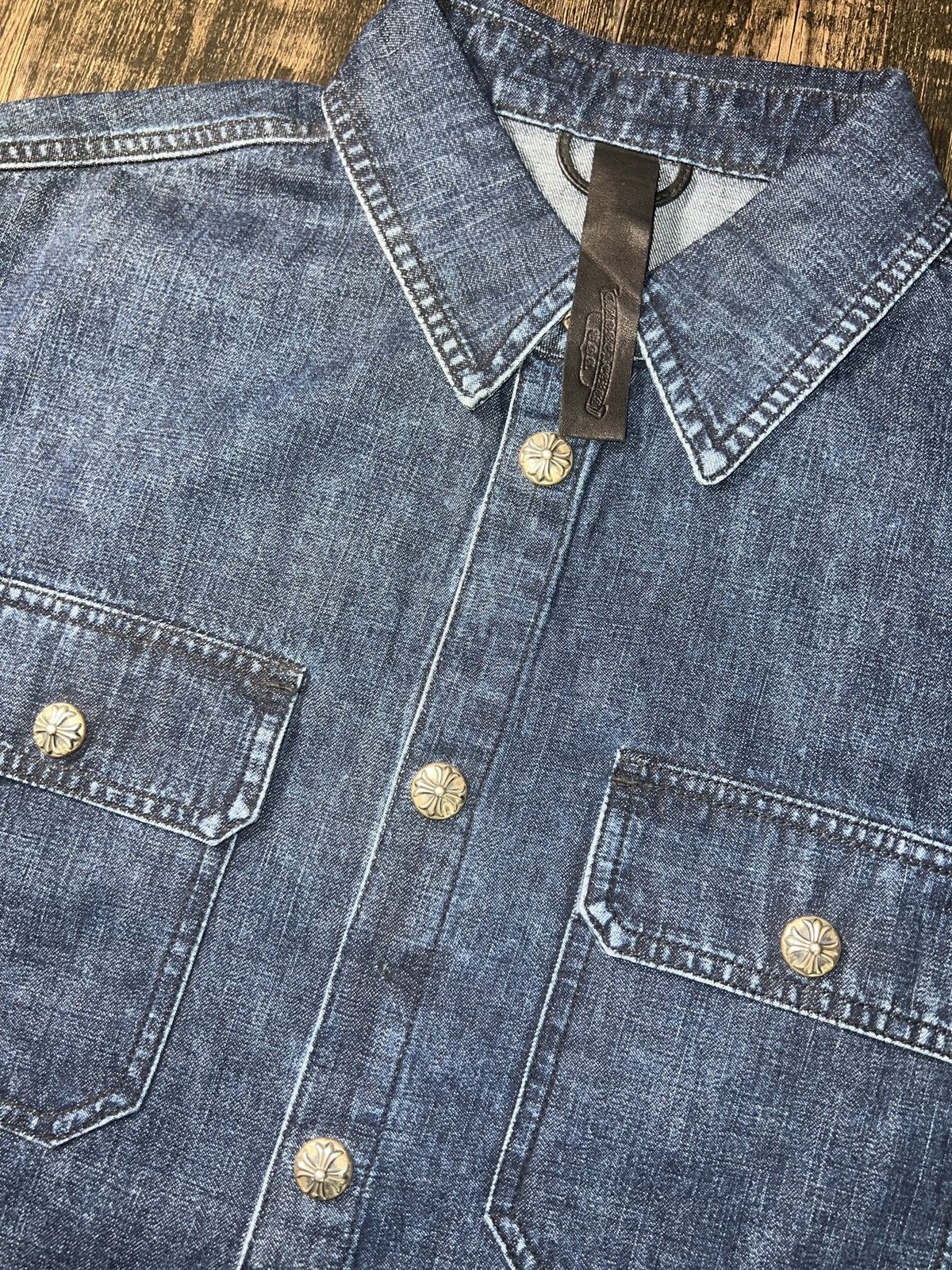 Chrome Hearts Chrome Hearts Denim Button Up Size US L / EU 52-54 / 3 - 3 Thumbnail