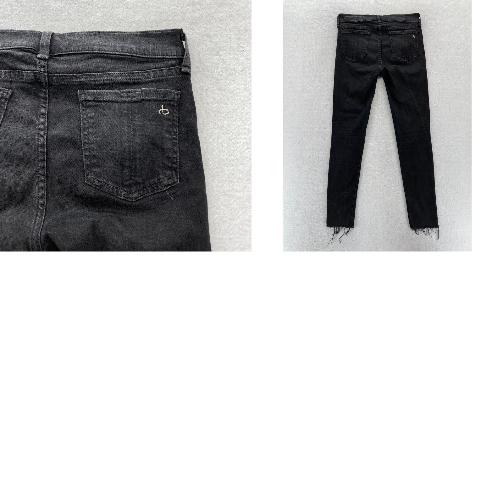Rag & Bone Rag & Bone Skinny Ankle Jeans Women 27 Black Stretch Denim Low Rise Distressed Jeans Size 27" / US 4 / IT 40 - 9 Thumbnail