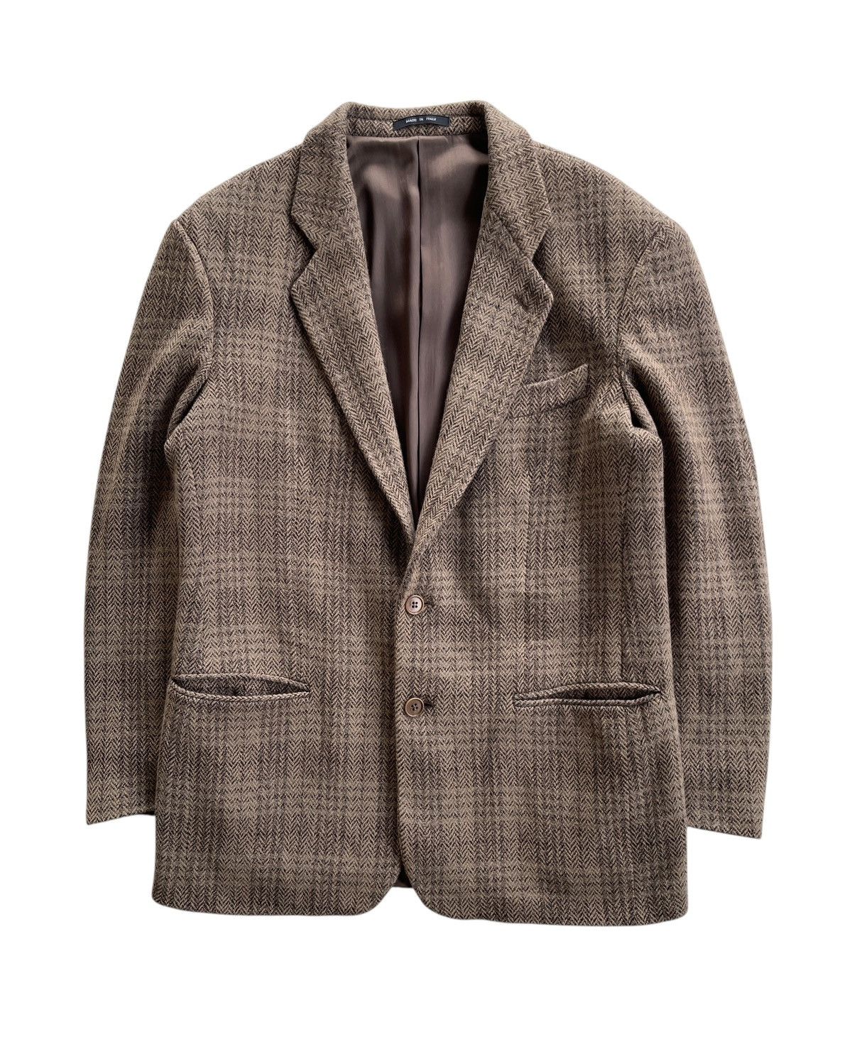 Emporio Armani Emporio Armani Wool Tartan Coat Size 48R - 1 Thumbnail