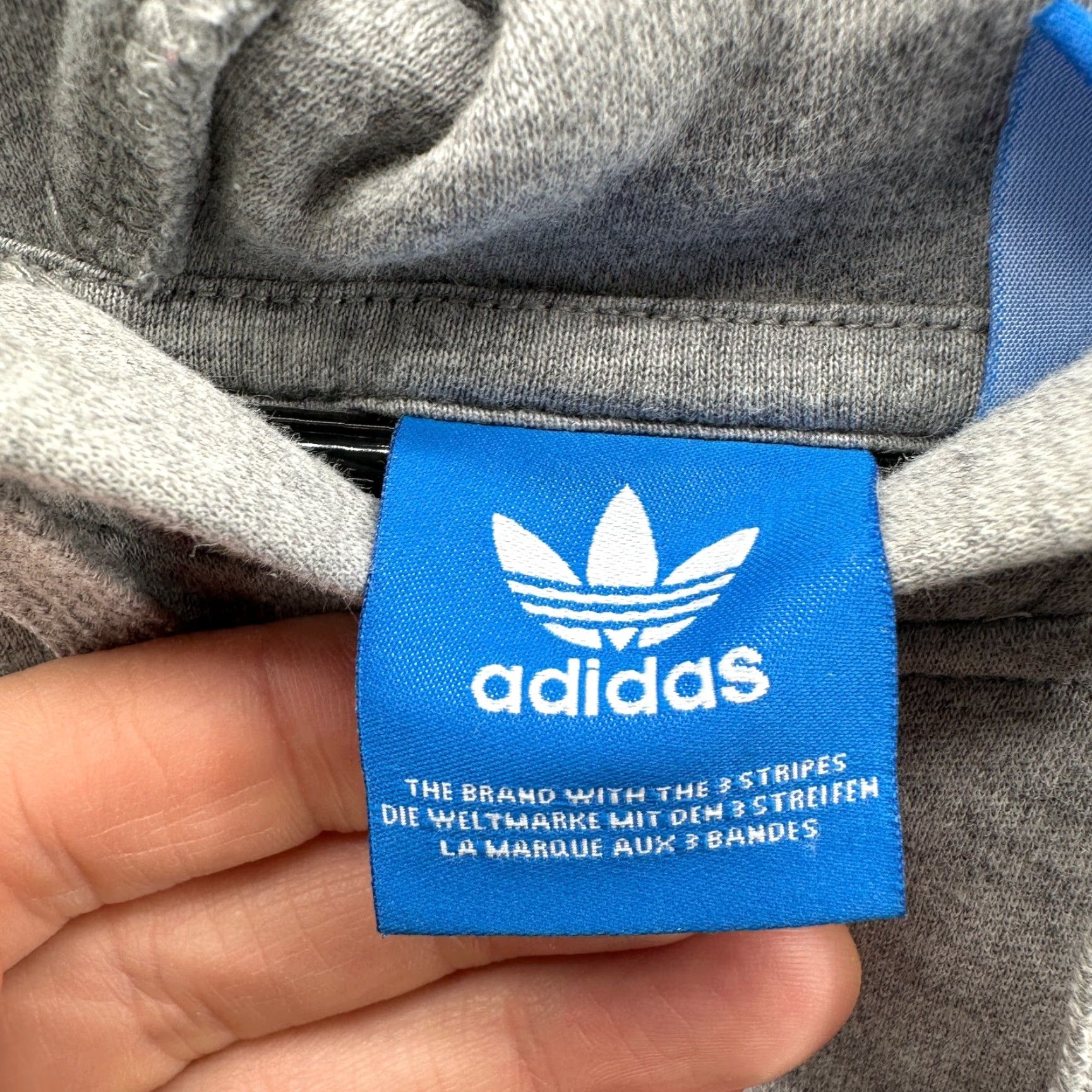 Adidas VINTAGE adidas Three Stripe Pullover Hoodie Gray Men's M Long Sleeve Pullover Hooded Crew Neck Size US M / EU 48-50 / 2 - 5 Thumbnail