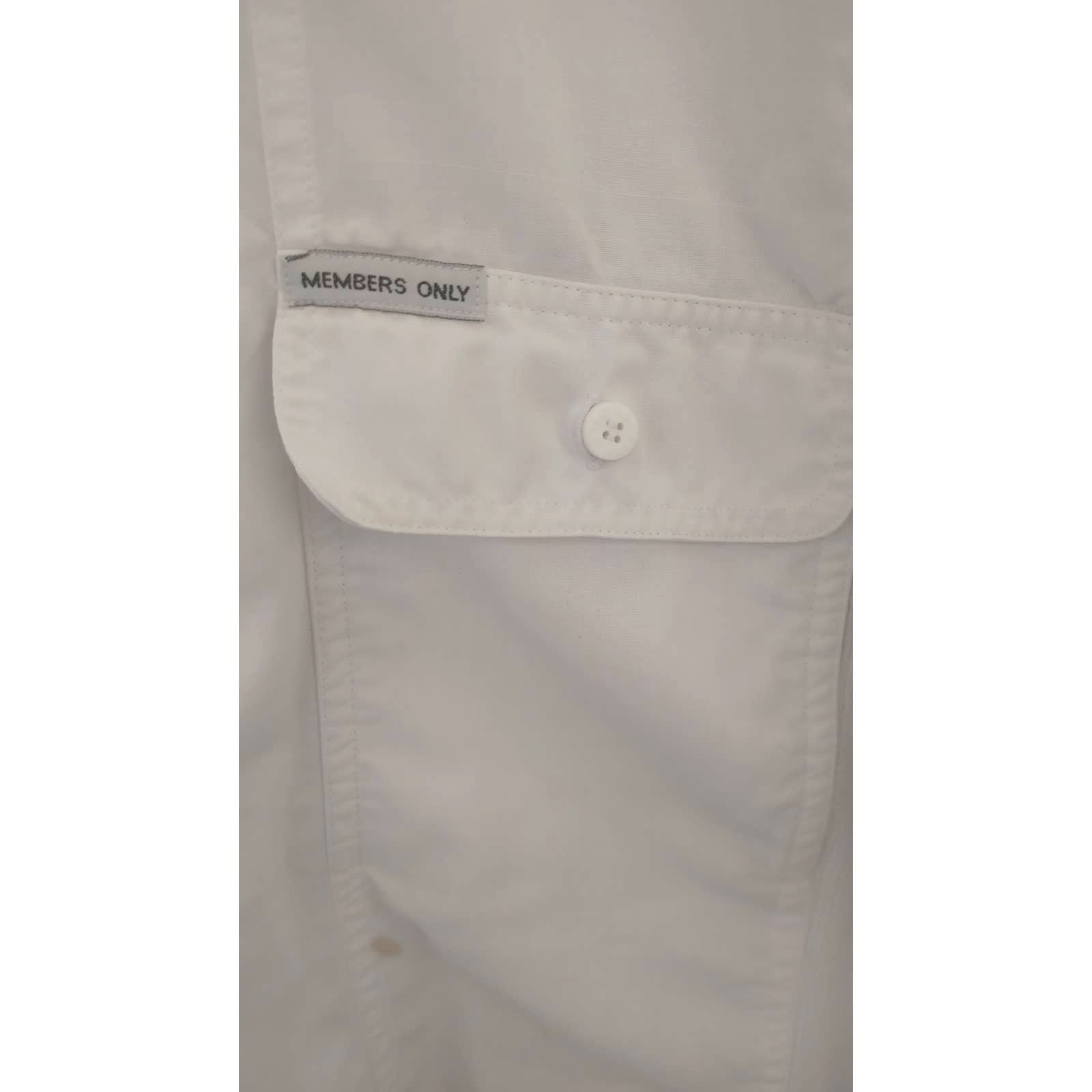 Members Only Vintage Members Only Shirt Henley Large White Size US L / EU 52-54 / 3 - 2 Thumbnail