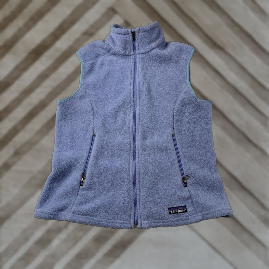 Patagonia Patagonia Vest Women Purple Synchilla Fleece Full Zip Mock Neck Waist Length Pockets Medium Size M / US 6-8 / IT 42-44 - 1 Thumbnail