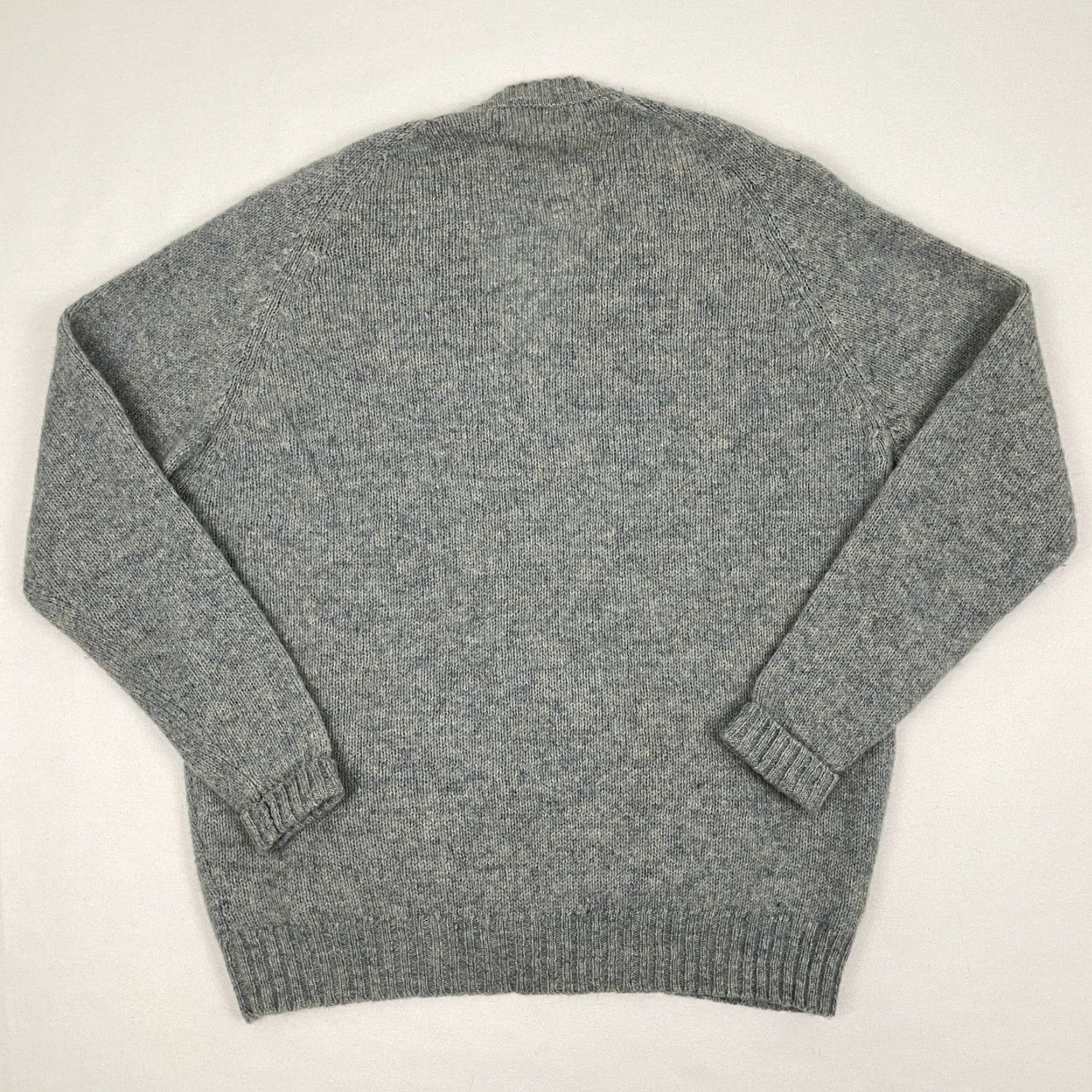 Vintage VTG Classics Cardigan Mens L/XL Blue Gray Pure Wool Grandpa Sweater Jumper 90s Size US XL / EU 56 / 4 - 7 Thumbnail