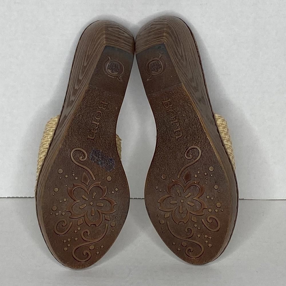 Born BORN Sandals, MOA1 Leather Wedge Slip On, 9 Size US 9 / IT 39 - 9 Thumbnail