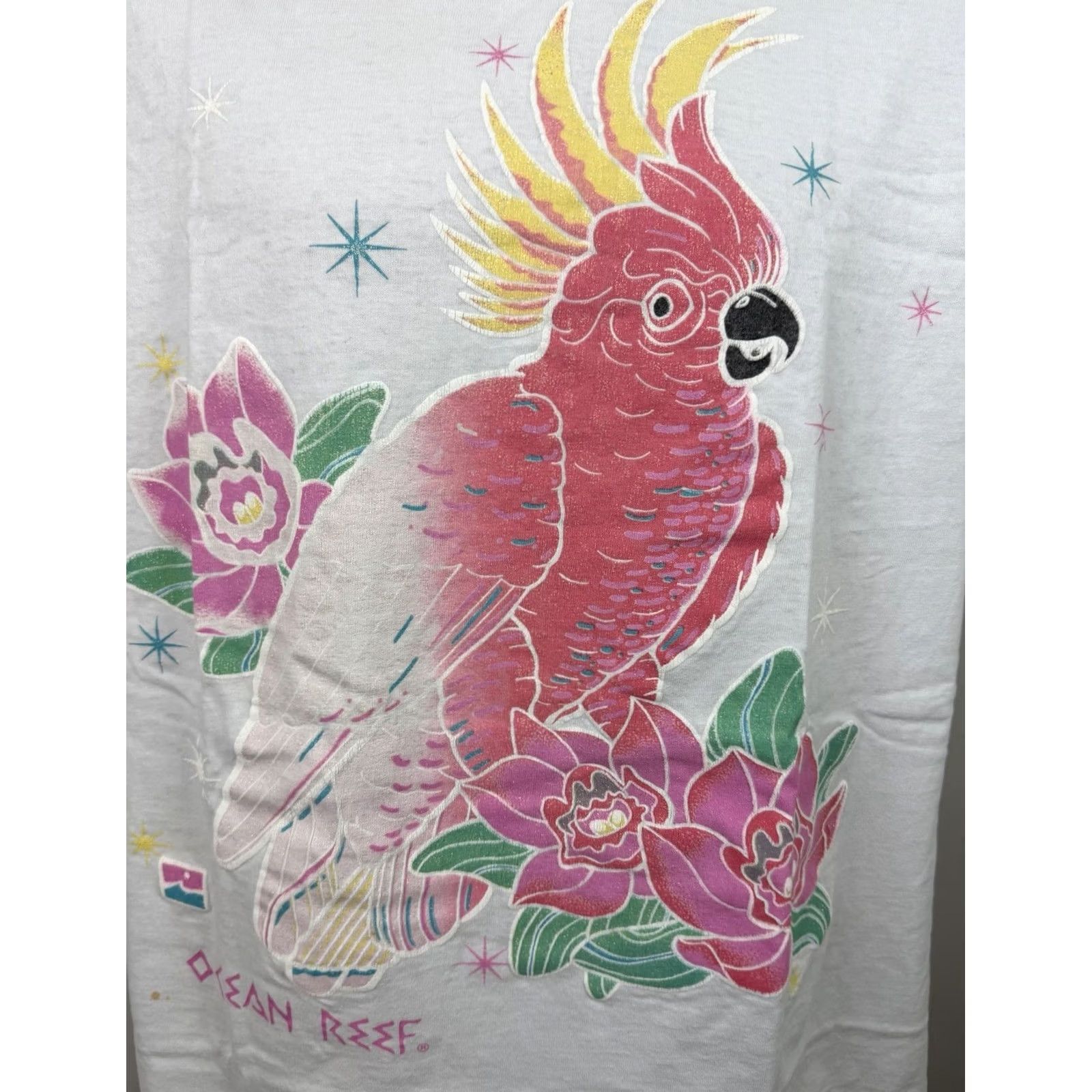 Vintage VINTAGE Florida Tropical Bird T-shirt Mens XL 90s Ocean Beach Lotus Flower Shirt Size US XL / EU 56 / 4 - 2 Thumbnail